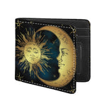 Vintage Sun And Moon Print Bifold Wallet