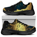 Vintage Sun And Moon Print Black Chunky Shoes