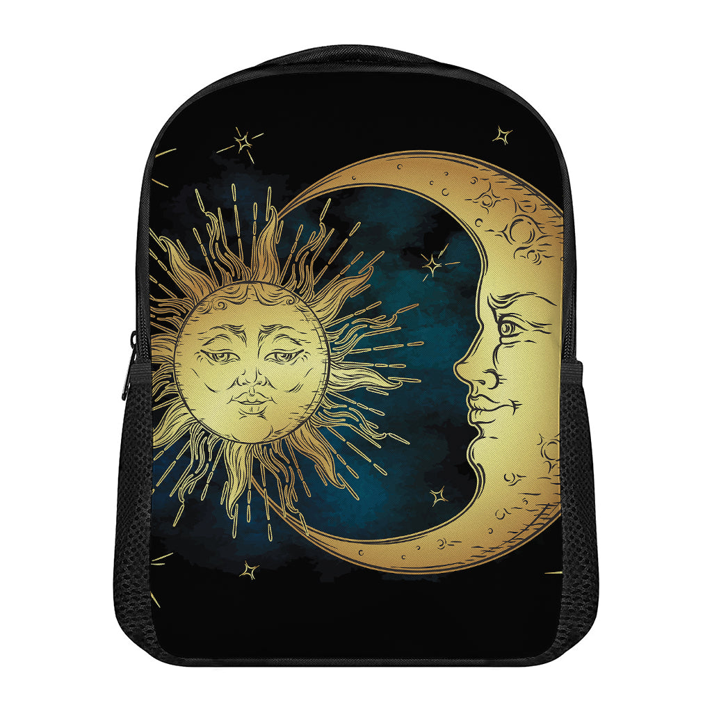 Vintage Sun And Moon Print Casual Backpack