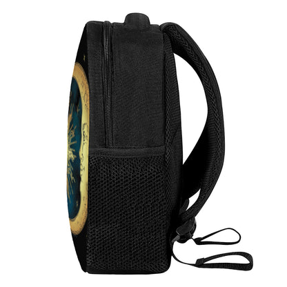 Vintage Sun And Moon Print Casual Backpack