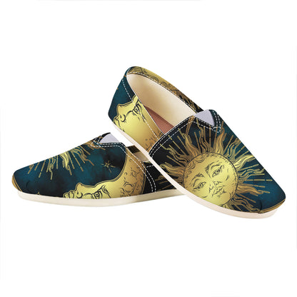 Vintage Sun And Moon Print Casual Shoes