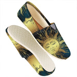 Vintage Sun And Moon Print Casual Shoes