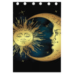 Vintage Sun And Moon Print Curtain