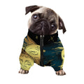 Vintage Sun And Moon Print Dog Zip Up Jacket