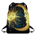 Vintage Sun And Moon Print Drawstring Backpack