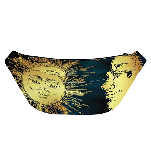 Vintage Sun And Moon Print Fanny Pack