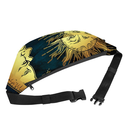 Vintage Sun And Moon Print Fanny Pack