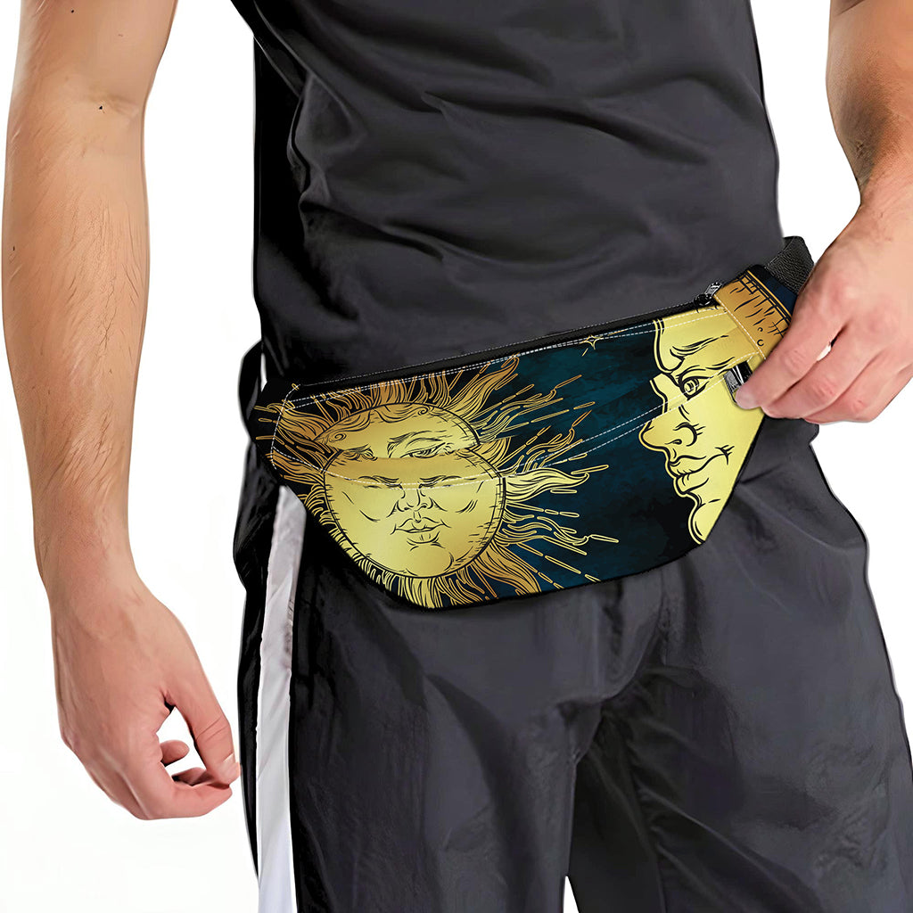 Vintage Sun And Moon Print Fanny Pack