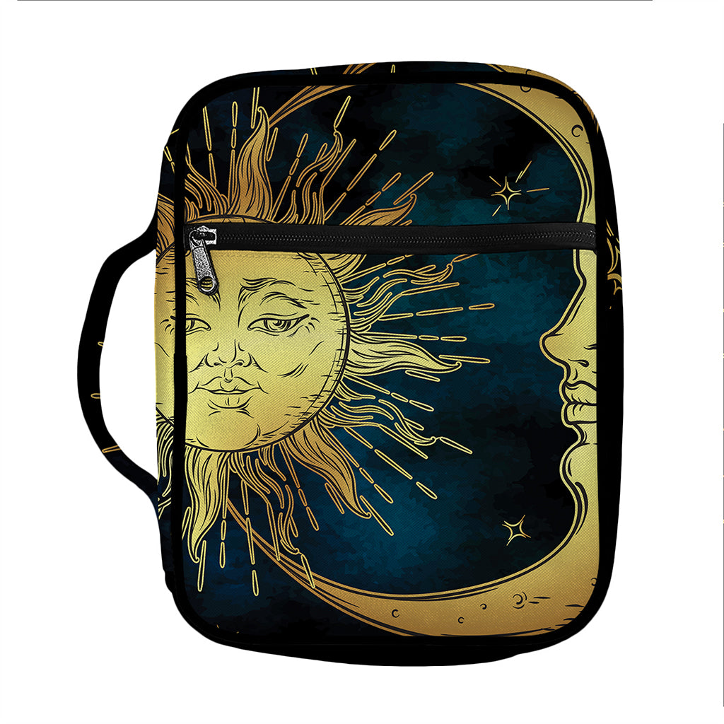 Vintage Sun And Moon Print Front Pocket Bible Bag