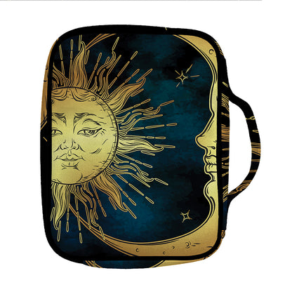 Vintage Sun And Moon Print Front Pocket Bible Bag