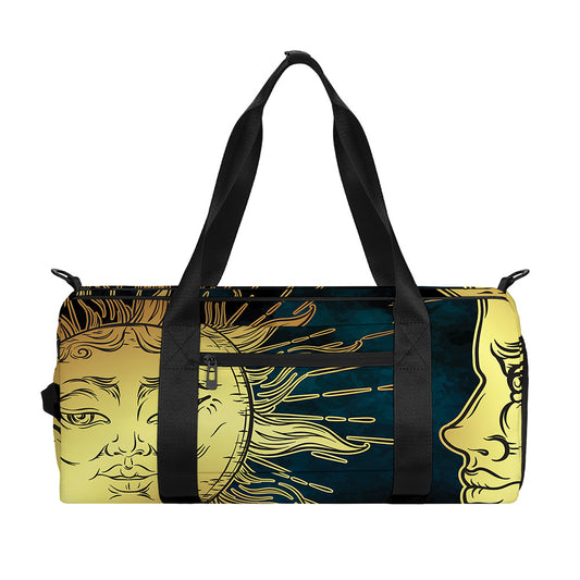 Vintage Sun And Moon Print Gym Bag