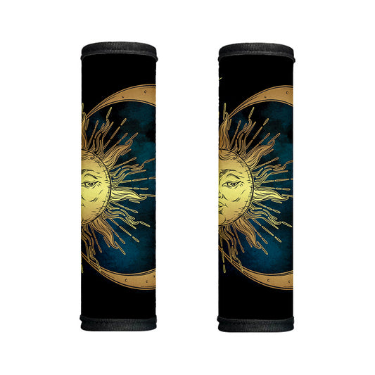 Vintage Sun And Moon Print Handle Covers