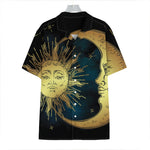 Vintage Sun And Moon Print Hawaiian Shirt