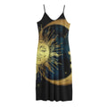 Vintage Sun And Moon Print Jersey Midi Cami Dress