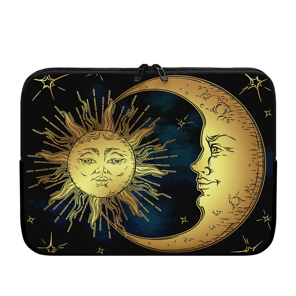 Vintage Sun And Moon Print Laptop Sleeve