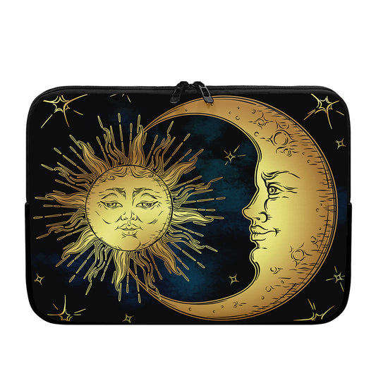 Vintage Sun And Moon Print Laptop Sleeve