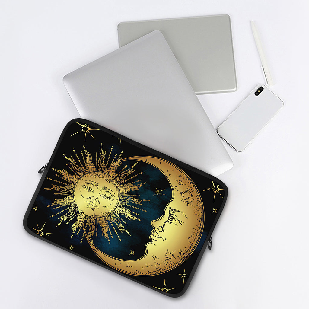 Vintage Sun And Moon Print Laptop Sleeve