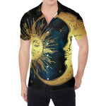 Vintage Sun And Moon Print Men's Shirt
