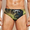 Vintage Sun And Moon Print Men's Swim Briefs