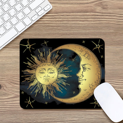 Vintage Sun And Moon Print Mouse Pad