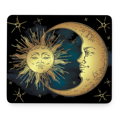 Vintage Sun And Moon Print Mouse Pad
