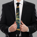 Vintage Sun And Moon Print Necktie