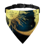 Vintage Sun And Moon Print Over The Collar Dog Bandana