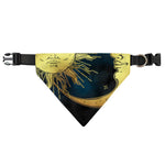 Vintage Sun And Moon Print Over The Collar Dog Bandana