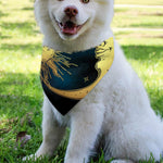 Vintage Sun And Moon Print Over The Collar Dog Bandana