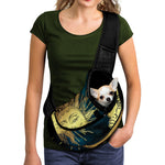 Vintage Sun And Moon Print Pet Sling Carrier