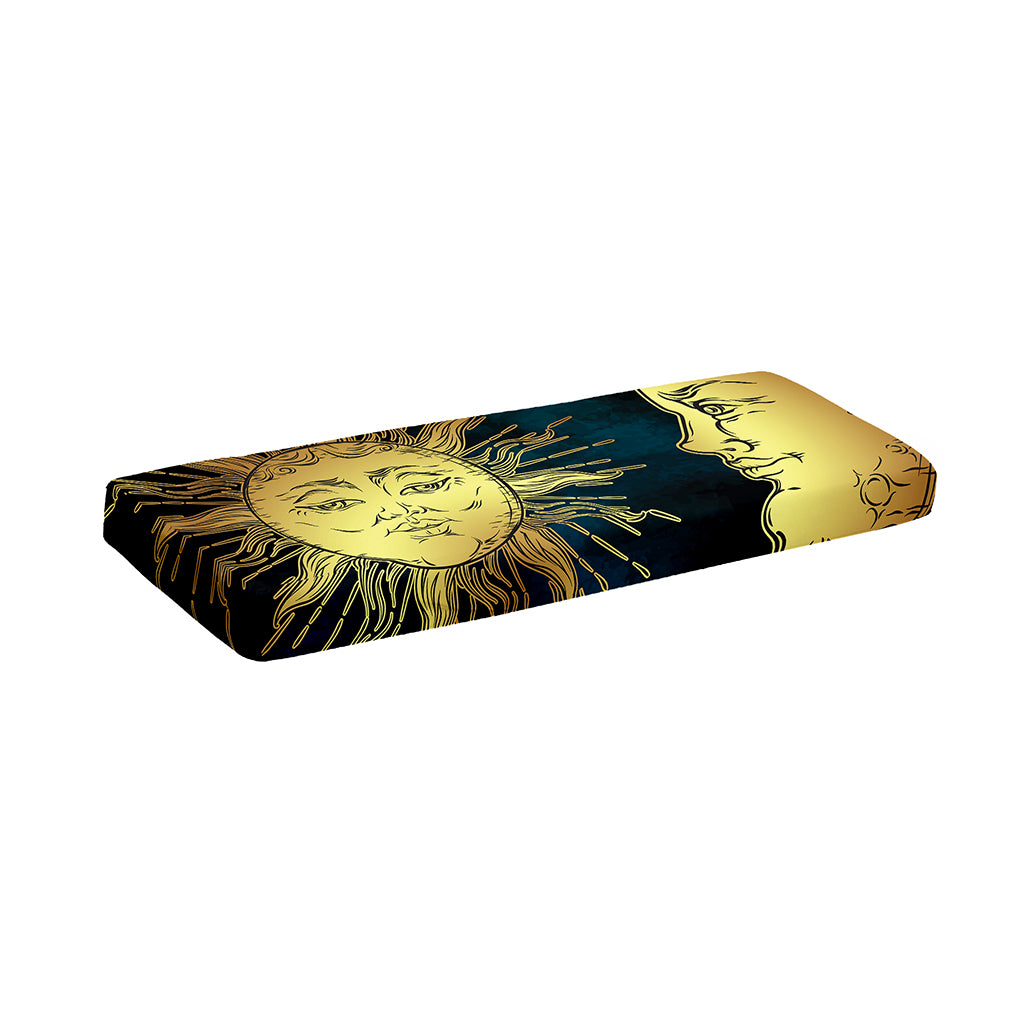 Vintage Sun And Moon Print Piano Keyboard Cover