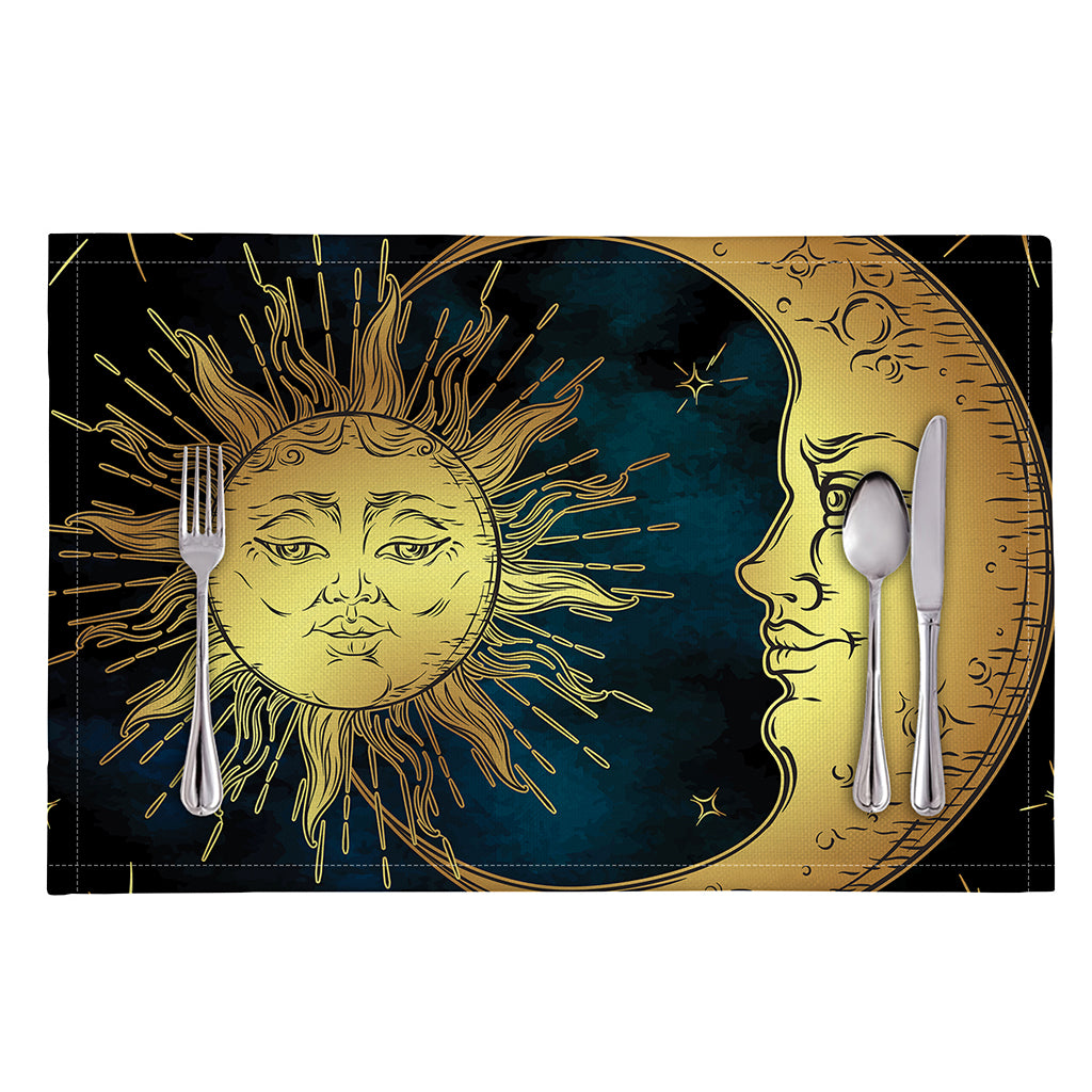 Vintage Sun And Moon Print Placemat