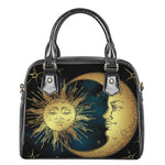 Vintage Sun And Moon Print Shoulder Handbag