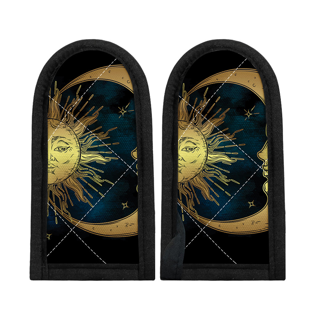 Vintage Sun And Moon Print Skillet Handle Cover