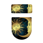 Vintage Sun And Moon Print Toilet Lid And Tank Cover Set