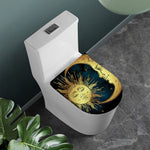 Vintage Sun And Moon Print Toilet Lid Cover