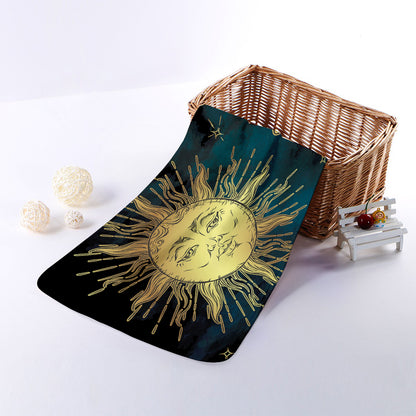 Vintage Sun And Moon Print Towel