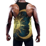 Vintage Sun And Moon Print Training Tank Top