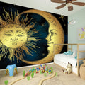 Vintage Sun And Moon Print Wall Sticker