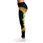 Vintage Sun And Moon Print Women's Leggings