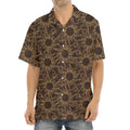 Vintage Sun Pattern Print Aloha Shirt