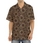 Vintage Sun Pattern Print Aloha Shirt