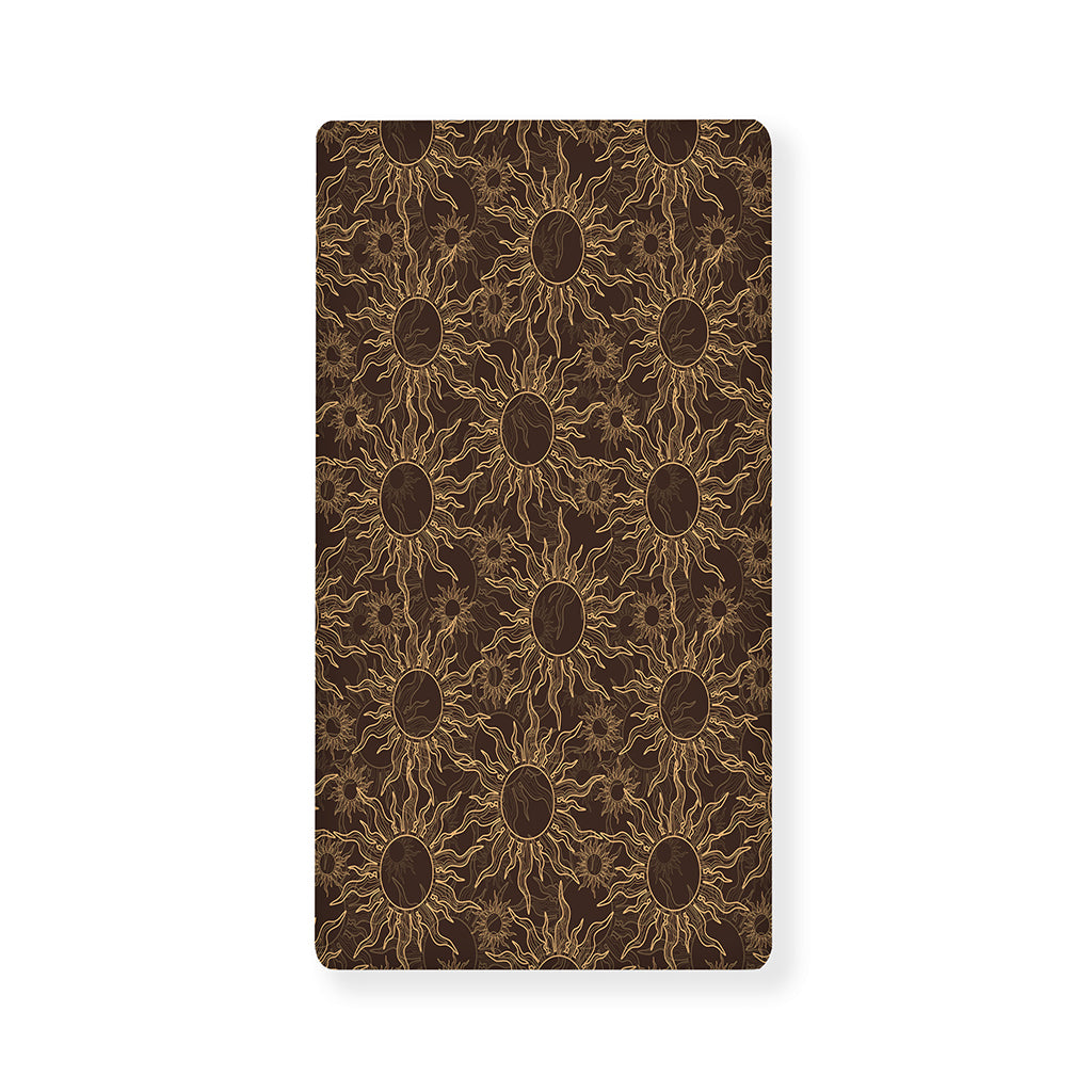 Vintage Sun Pattern Print Baby Crib Sheet