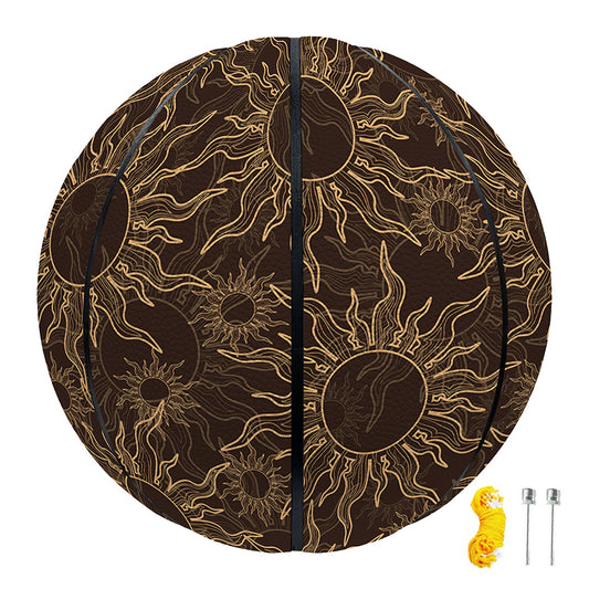 Vintage Sun Pattern Print Basketball