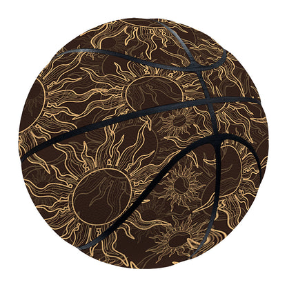 Vintage Sun Pattern Print Basketball