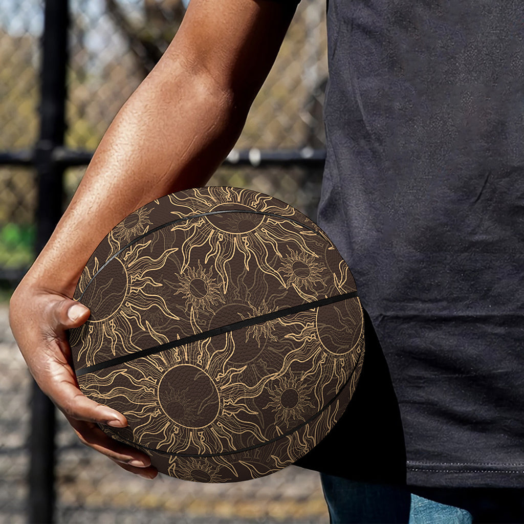 Vintage Sun Pattern Print Basketball