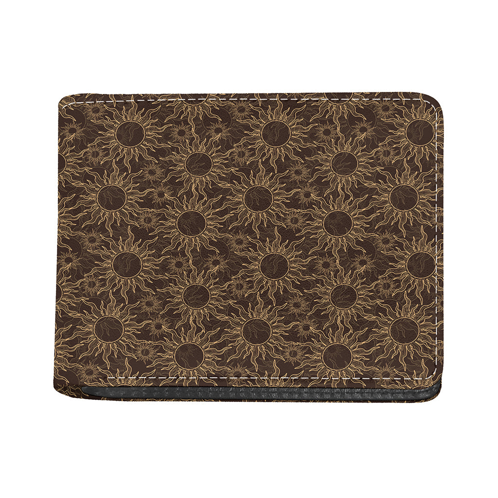 Vintage Sun Pattern Print Bifold Wallet