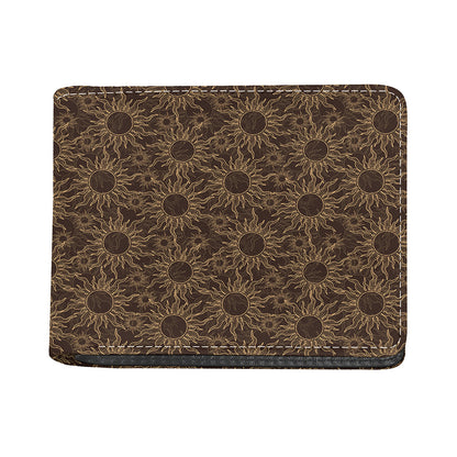 Vintage Sun Pattern Print Bifold Wallet