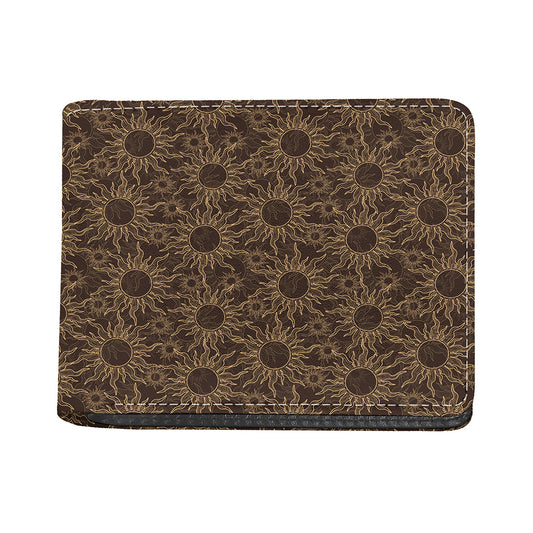 Vintage Sun Pattern Print Bifold Wallet