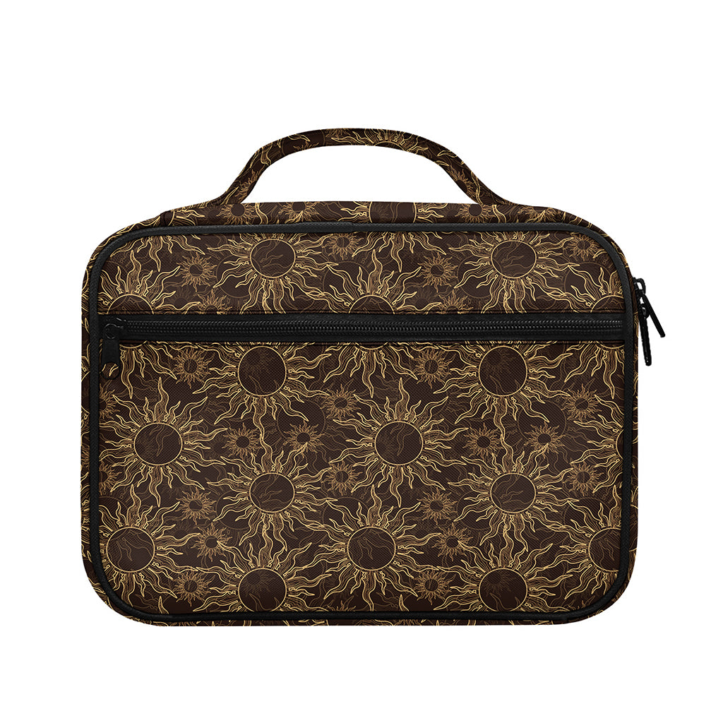 Vintage Sun Pattern Print Briefcase Bible Bag
